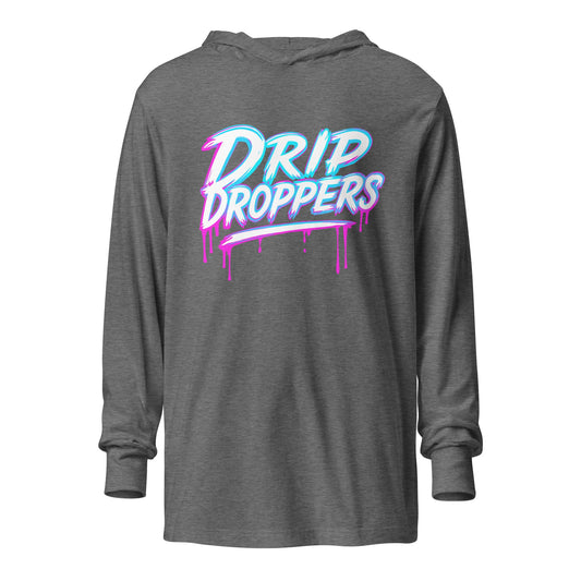 Performance | Hooded Long Sleeve T Shirt | Drip Droppers | Alt Logo