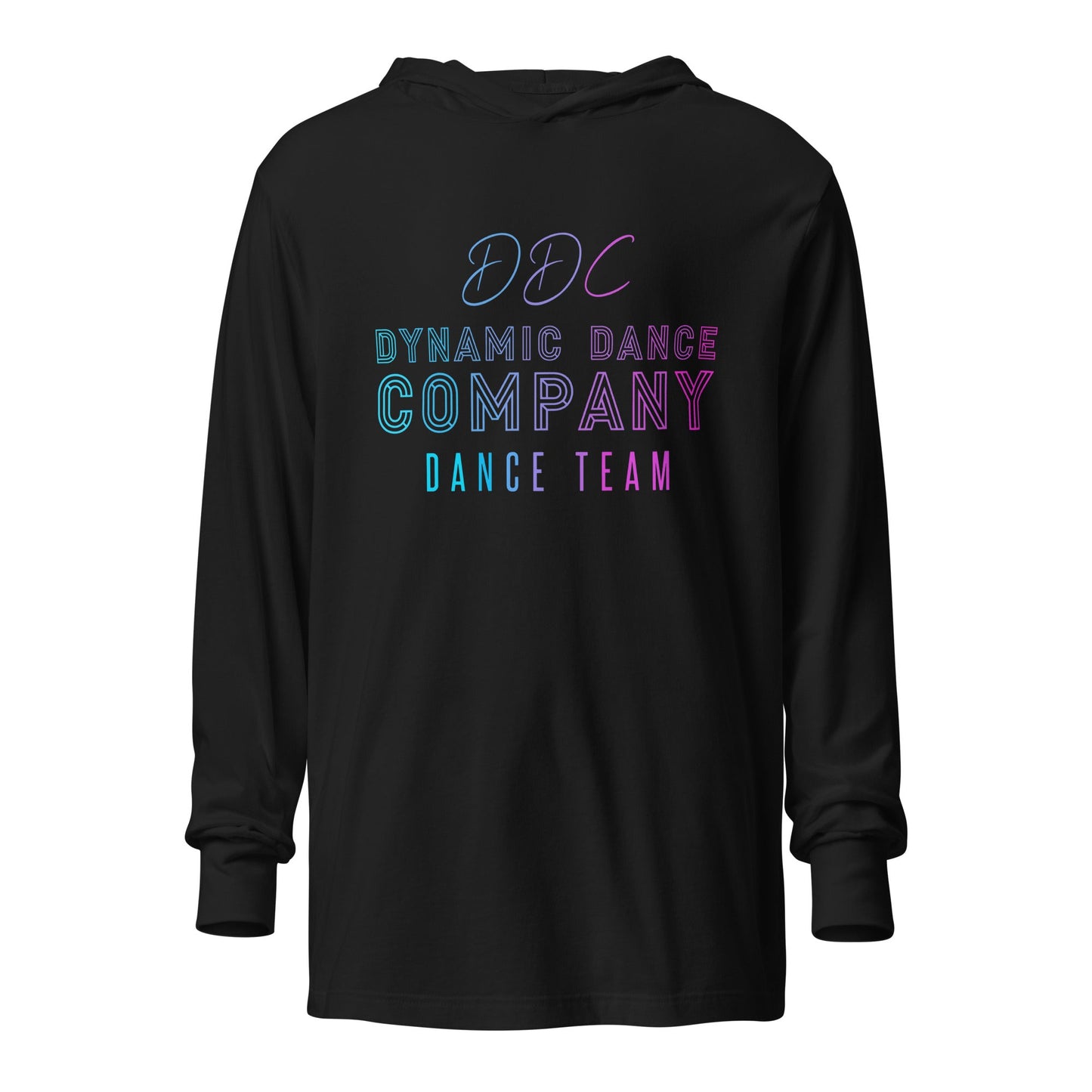 Performance | Hooded Long Sleeve T Shirt | Dynamic Dance Company | Damce Team Logo