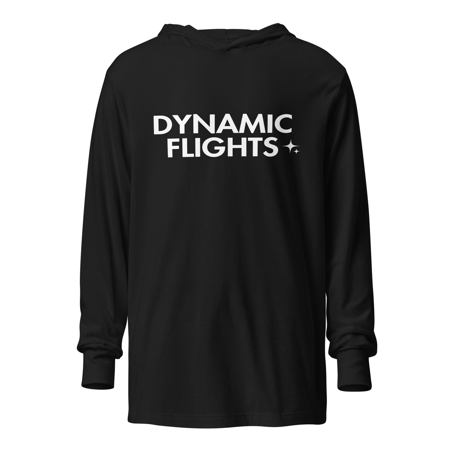 Performance | Hooded Long Sleeve T Shirt | Dynamic Flights Gymnastics | Alt Logo
