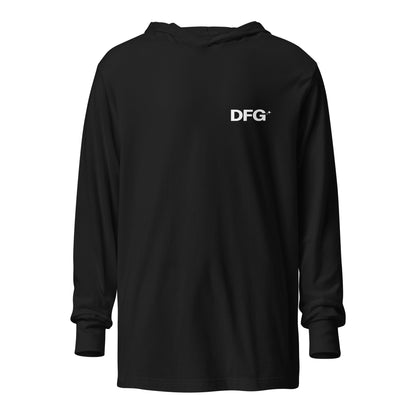Performance | Hooded Long Sleeve T Shirt | Dynamic Flights Gymnastics | DFG Logo