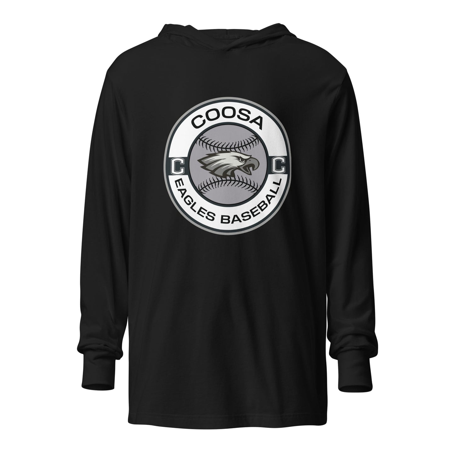 Performance | Hooded Long Sleeve T Shirt | Eagles Baseball | Badge Logo