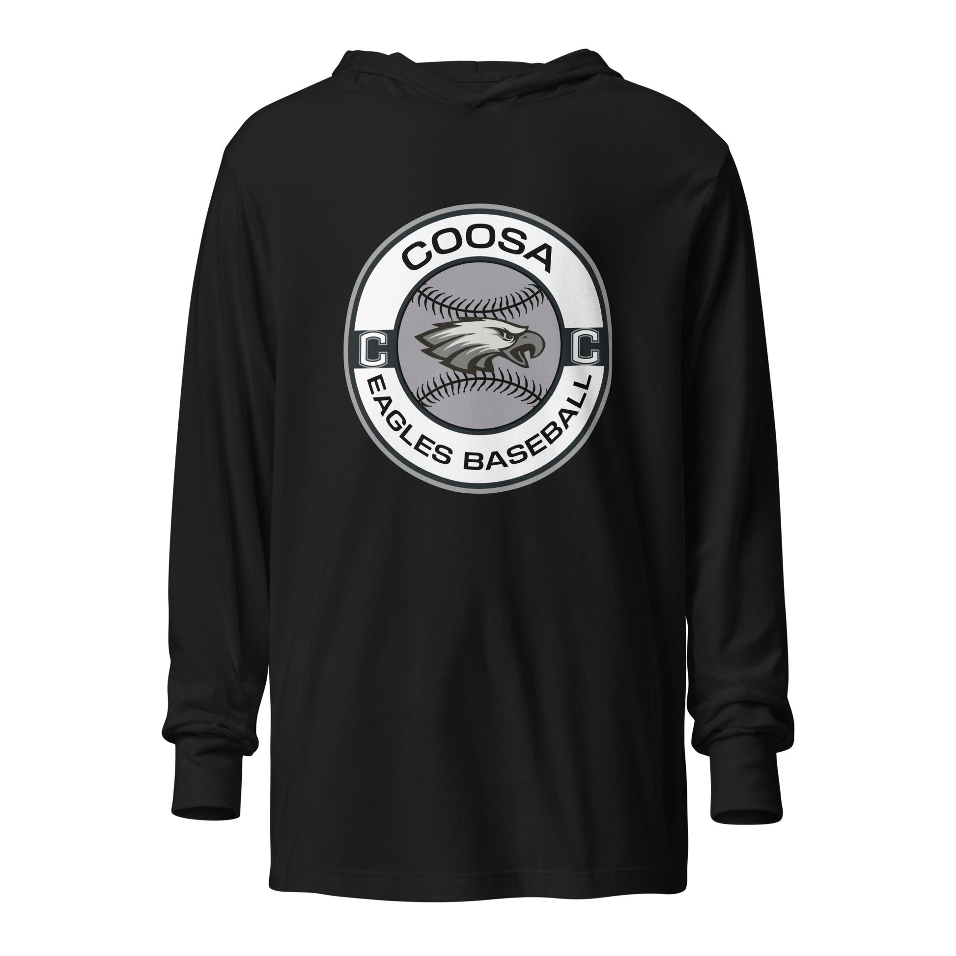 Performance | Hooded Long Sleeve T Shirt | Eagles Baseball | Badge Logo