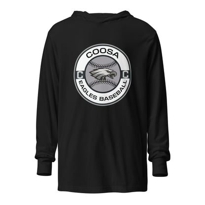 Performance | Hooded Long Sleeve T Shirt | Eagles Baseball | Badge Logo