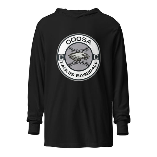 Performance | Hooded Long Sleeve T Shirt | Eagles Baseball | Badge Logo