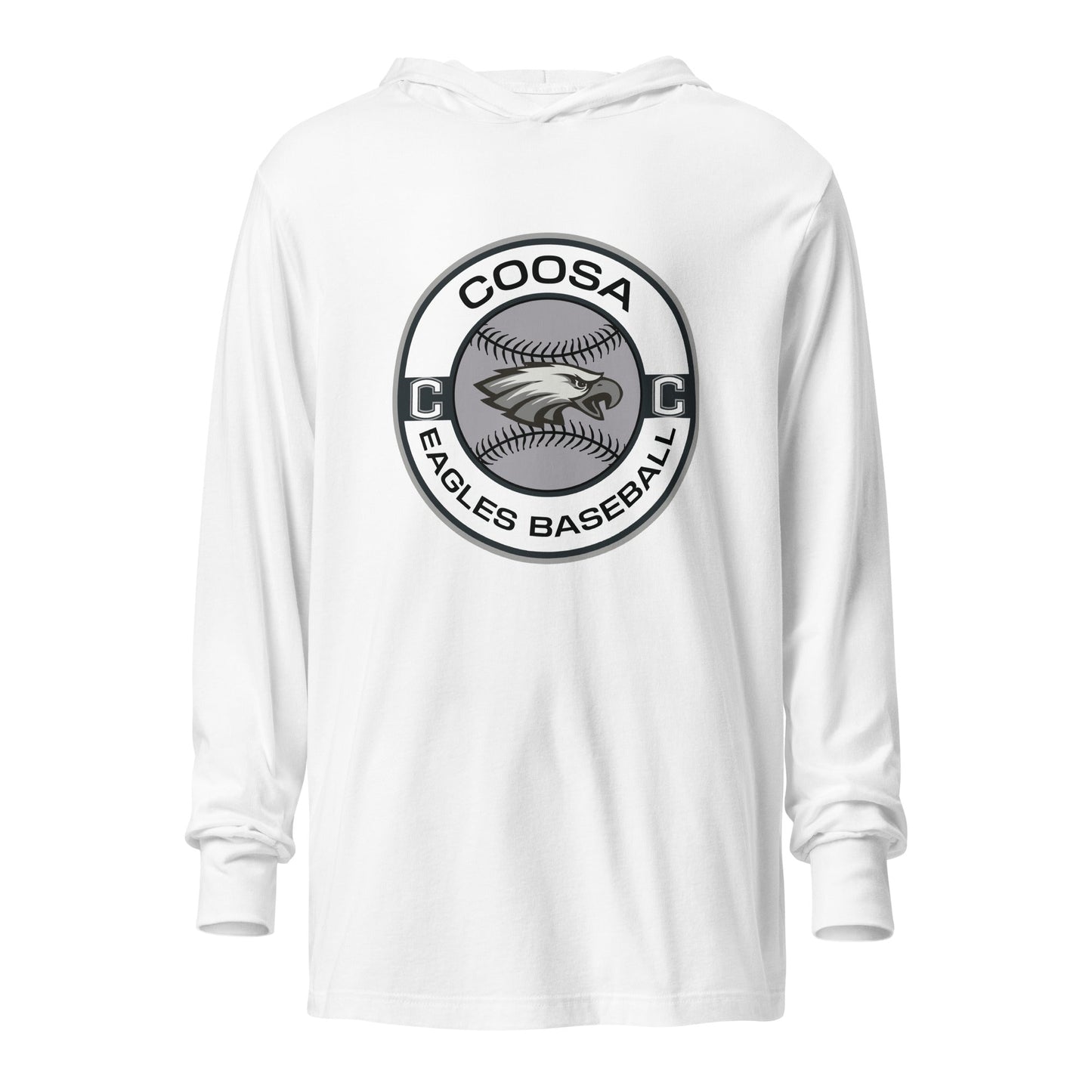 Performance | Hooded Long Sleeve T Shirt | Eagles Baseball | Badge Logo