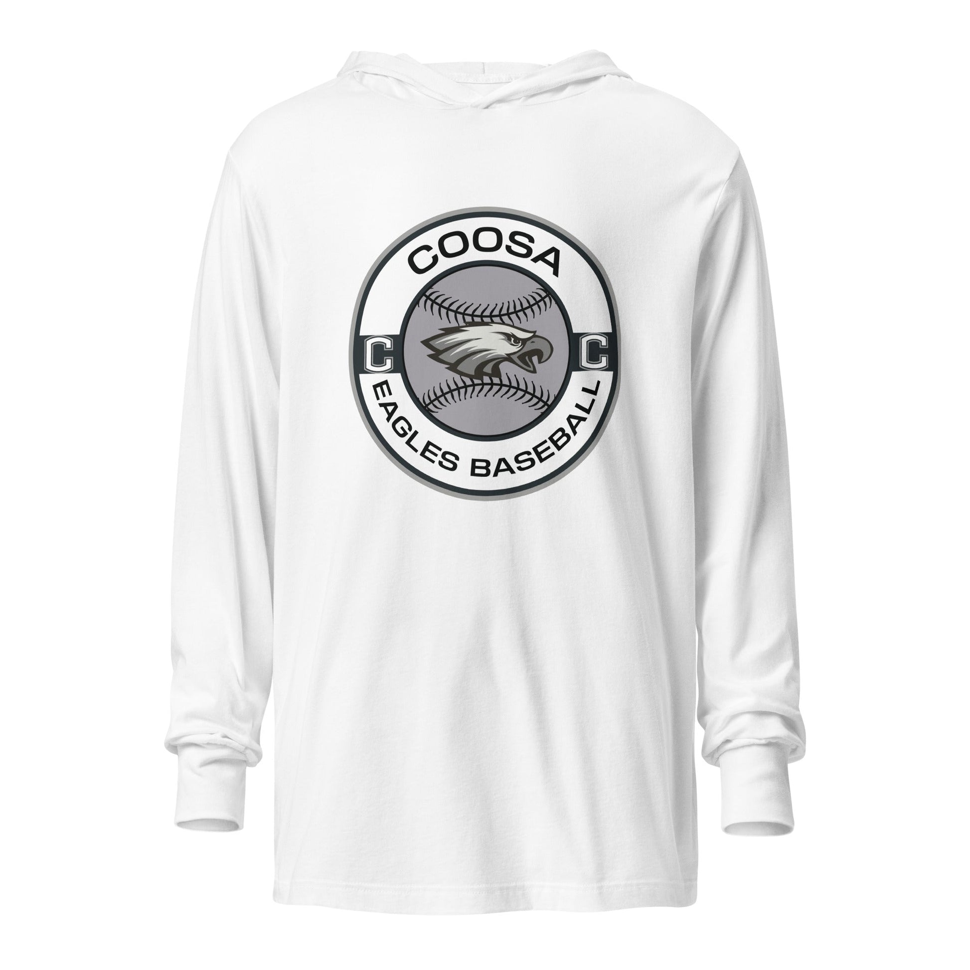 Performance | Hooded Long Sleeve T Shirt | Eagles Baseball | Badge Logo