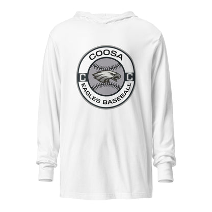 Performance | Hooded Long Sleeve T Shirt | Eagles Baseball | Badge Logo