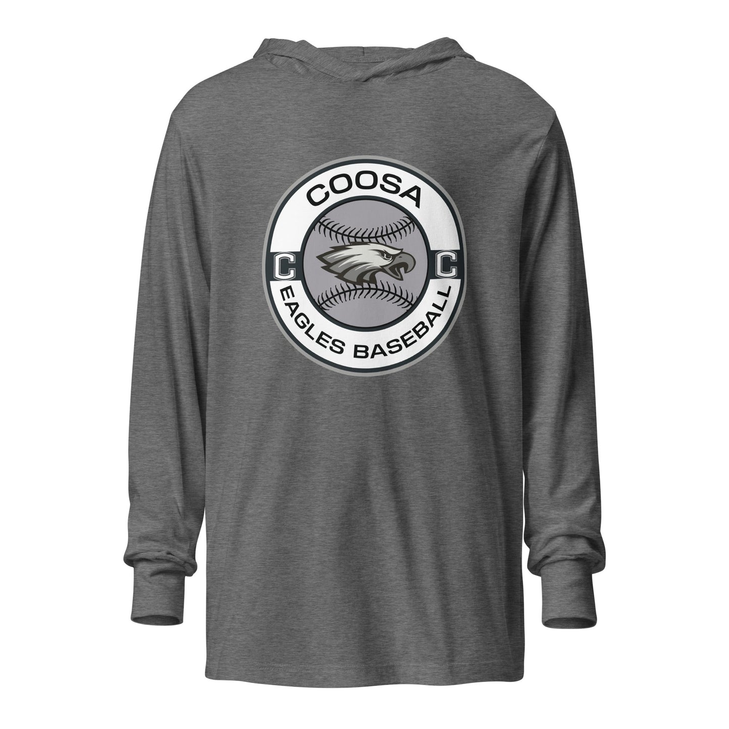 Performance | Hooded Long Sleeve T Shirt | Eagles Baseball | Badge Logo