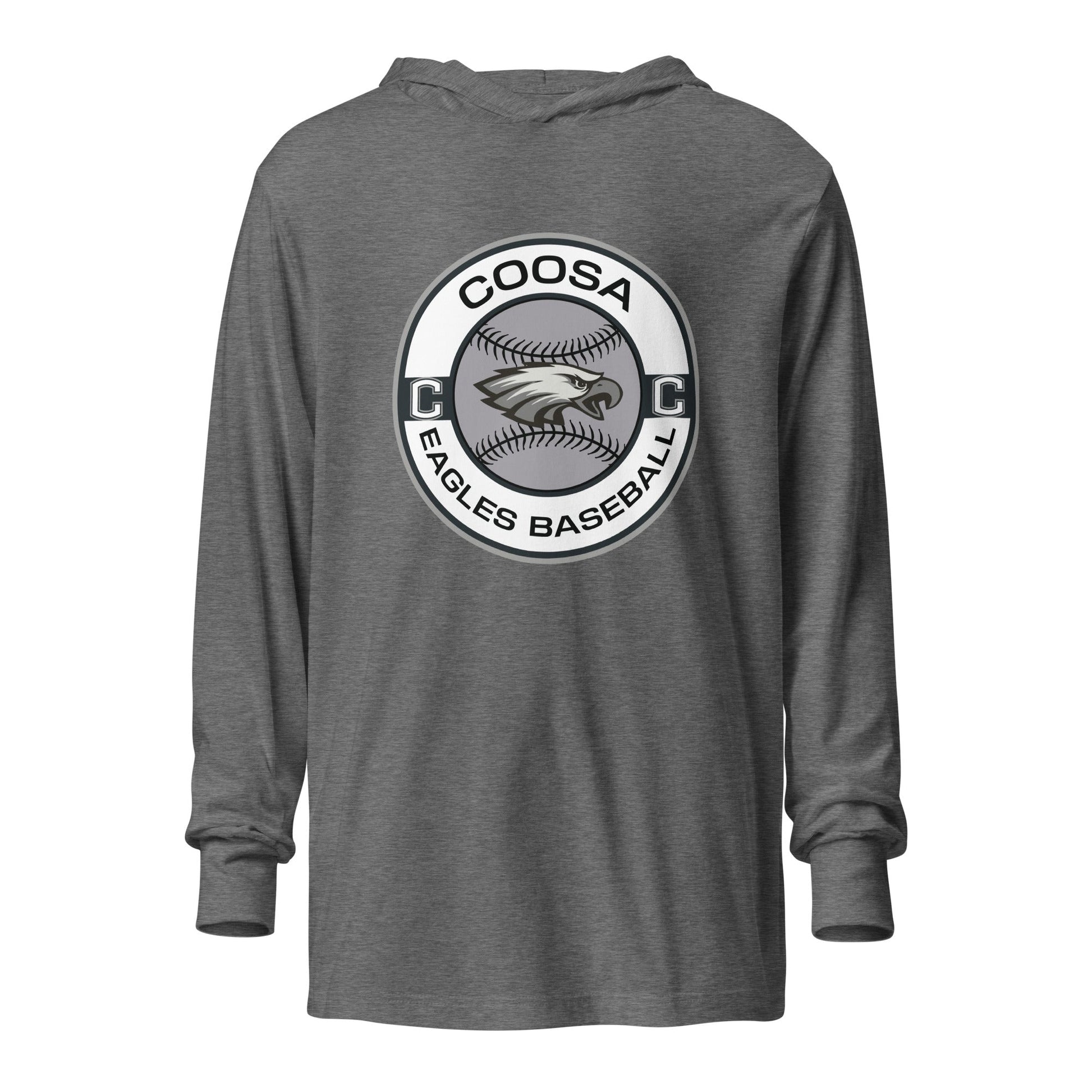 Performance | Hooded Long Sleeve T Shirt | Eagles Baseball | Badge Logo