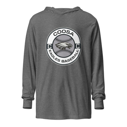 Performance | Hooded Long Sleeve T Shirt | Eagles Baseball | Badge Logo