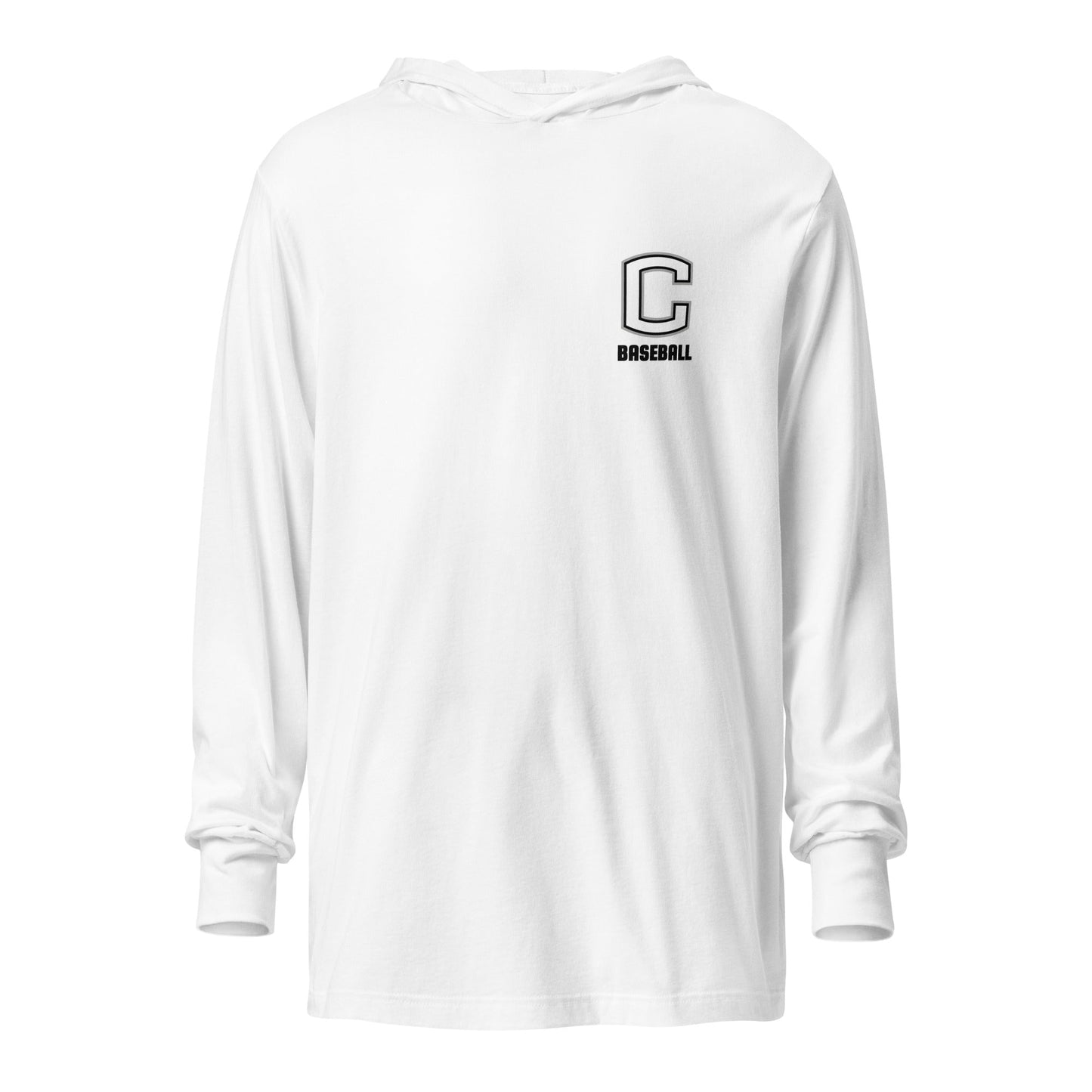 Performance | Hooded Long Sleeve T Shirt | Eagles Baseball | C Baseball Logo