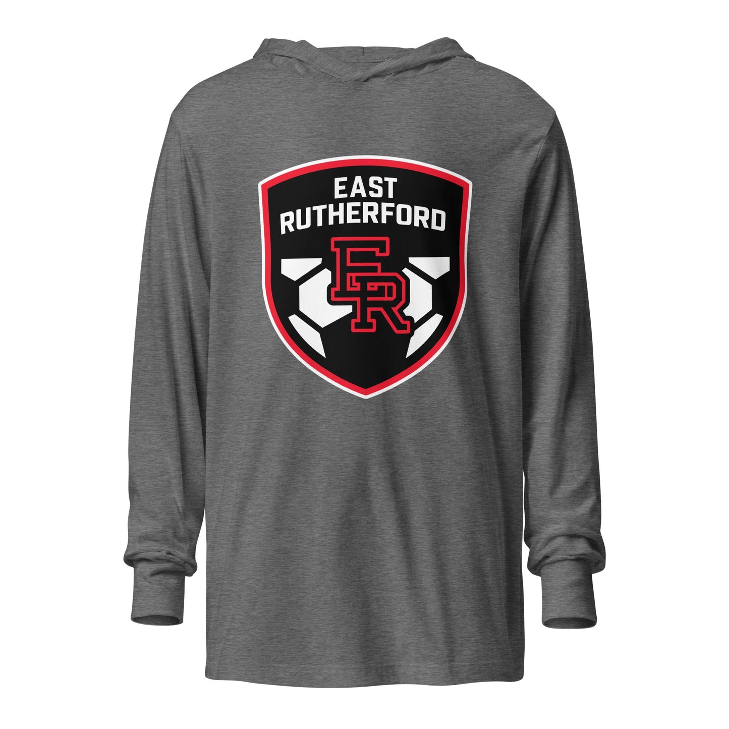 Performance | Hooded Long Sleeve T Shirt | East Rutherford Middle School | Shield Logo