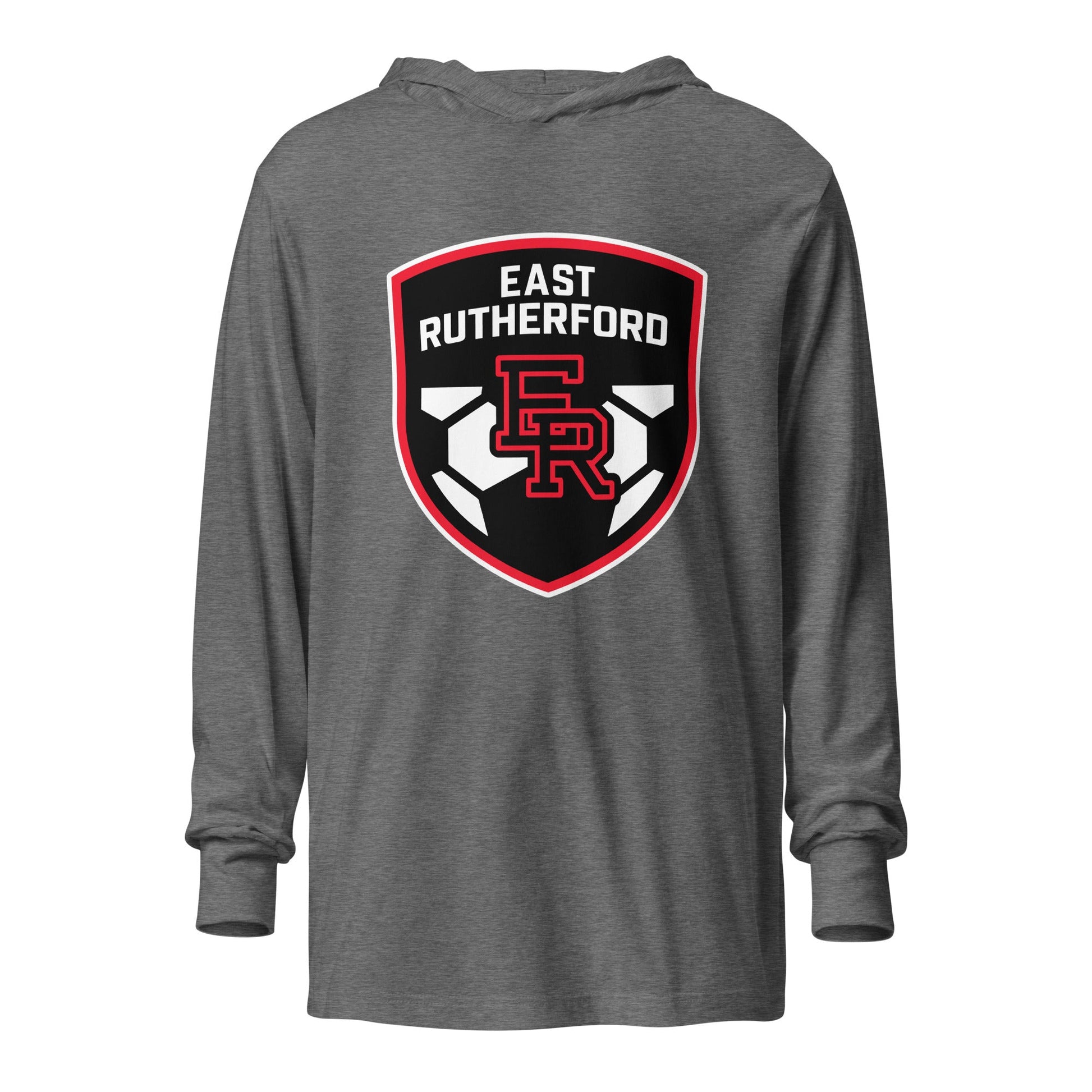 Performance | Hooded Long Sleeve T Shirt | East Rutherford Middle School | Shield Logo