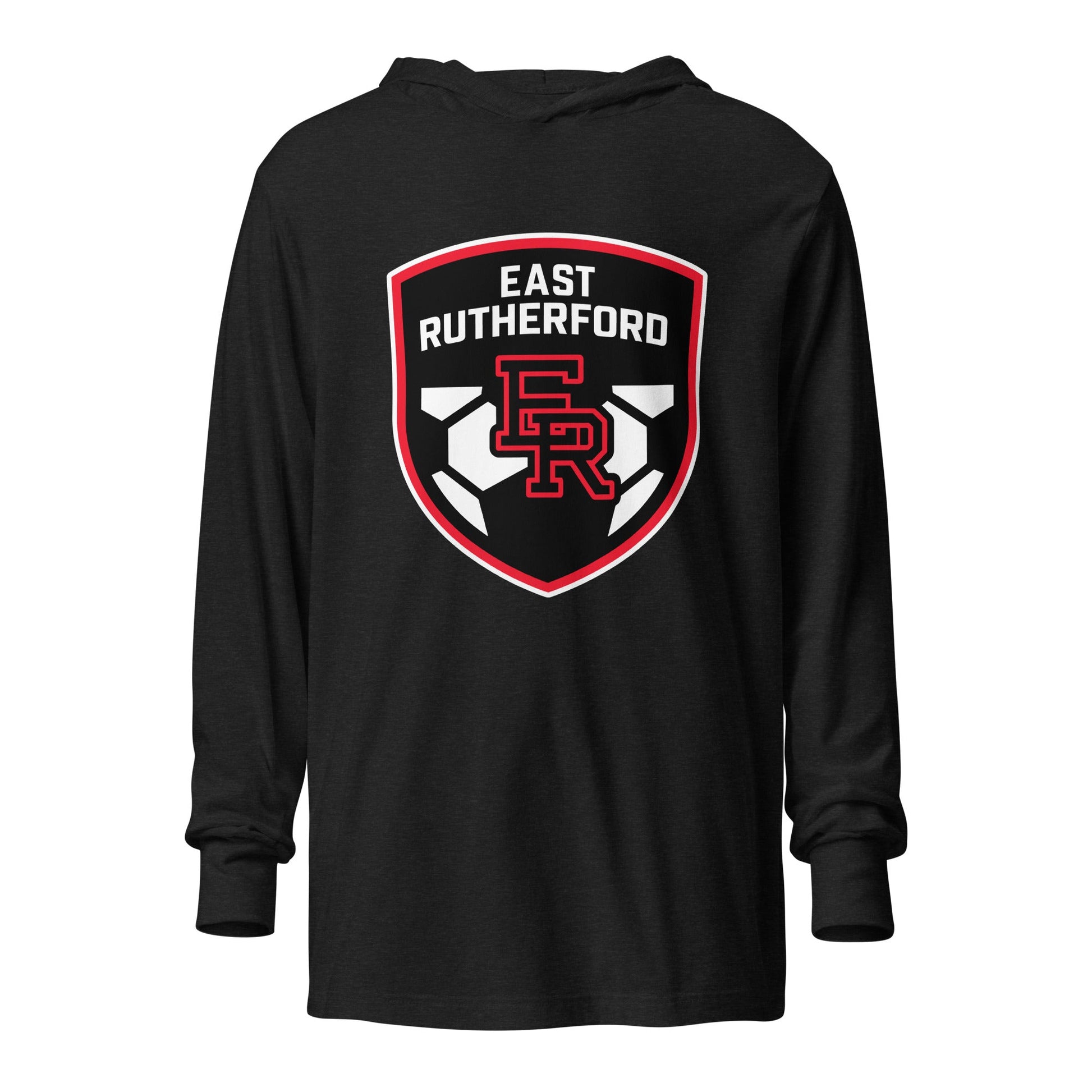 Performance | Hooded Long Sleeve T Shirt | East Rutherford Middle School | Shield Logo
