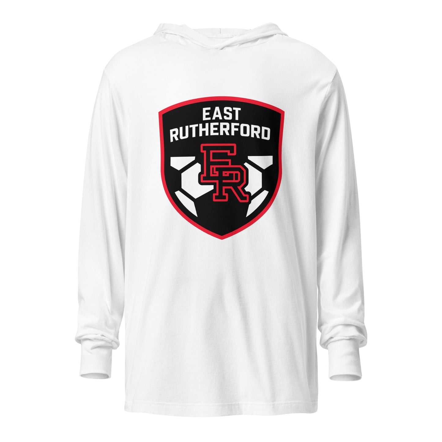 Performance | Hooded Long Sleeve T Shirt | East Rutherford Middle School | Shield Logo