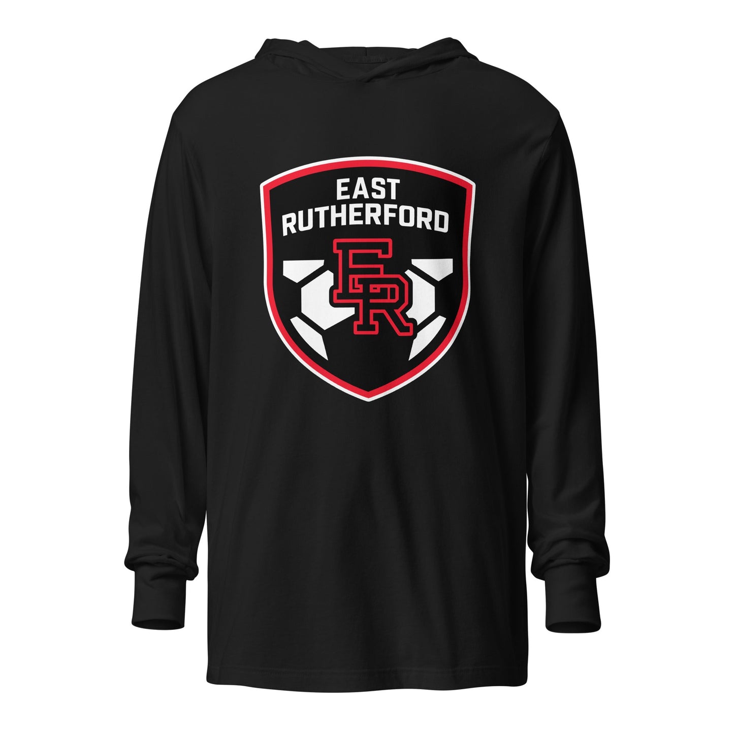 Performance | Hooded Long Sleeve T Shirt | East Rutherford Middle School | Shield Logo