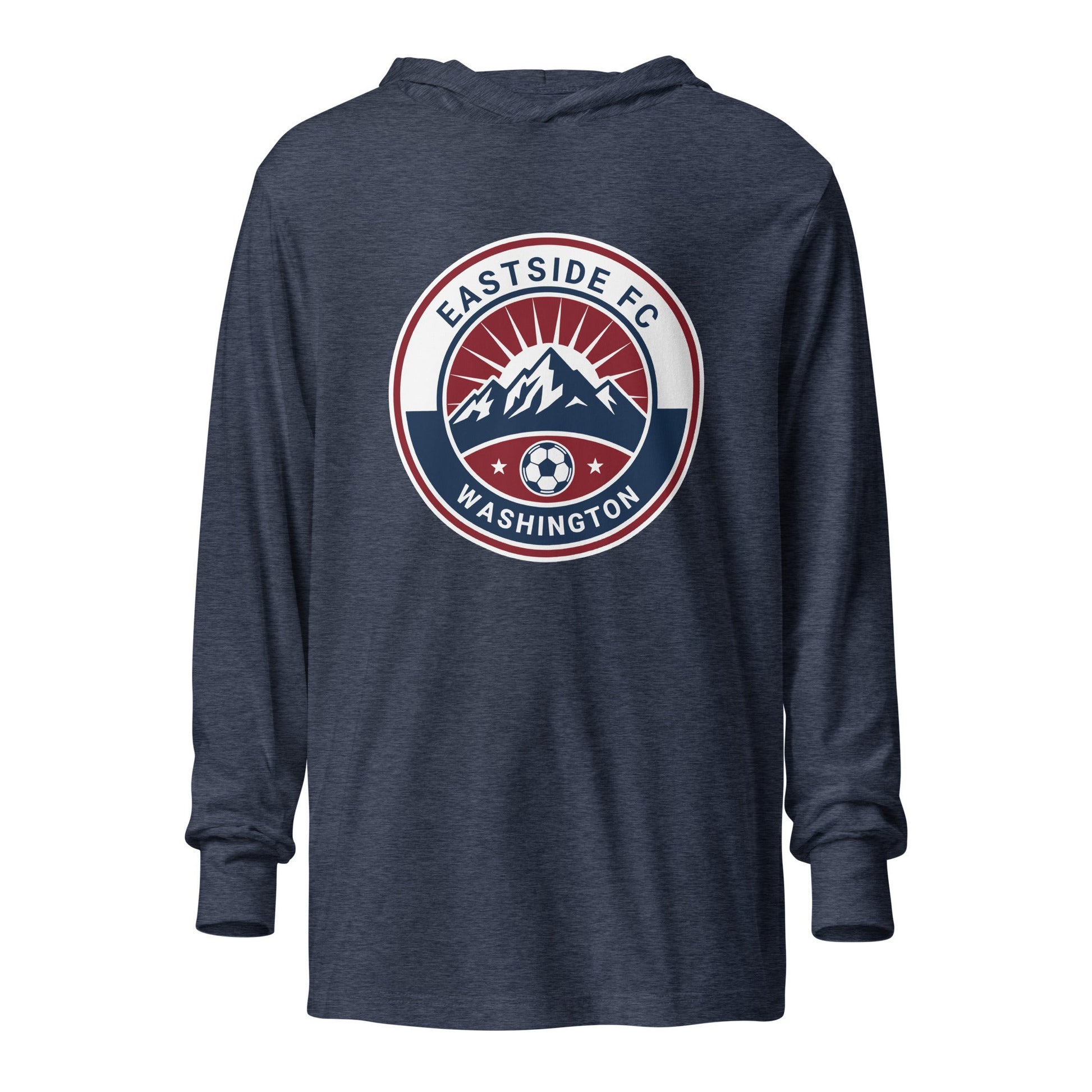 Performance | Hooded Long Sleeve T Shirt | Eastside FC | Mountain Logo