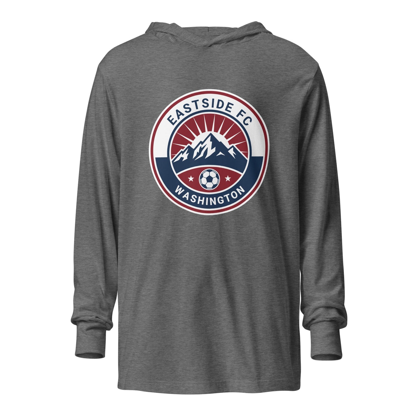 Performance | Hooded Long Sleeve T Shirt | Eastside FC | Mountain Logo