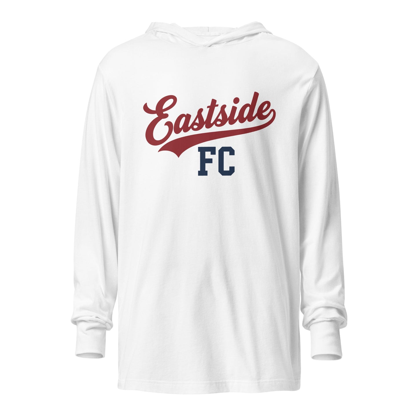 Performance | Hooded Long Sleeve T Shirt | Eastside FC | Script Logo