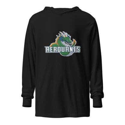 Performance | Hooded Long Sleeve T Shirt | Emerald High School Baseball | Dragon Logo