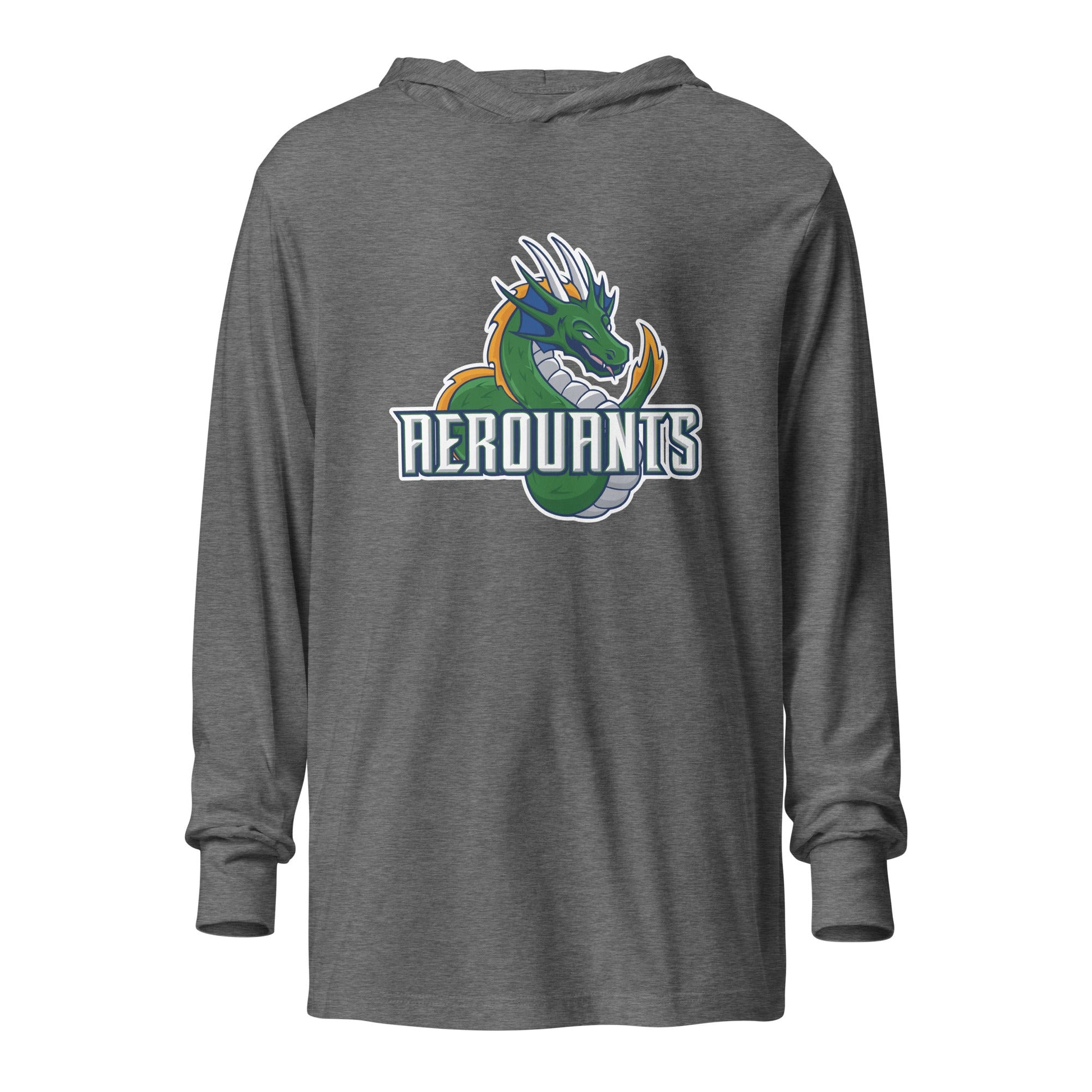 Performance | Hooded Long Sleeve T Shirt | Emerald High School Baseball | Dragon Logo