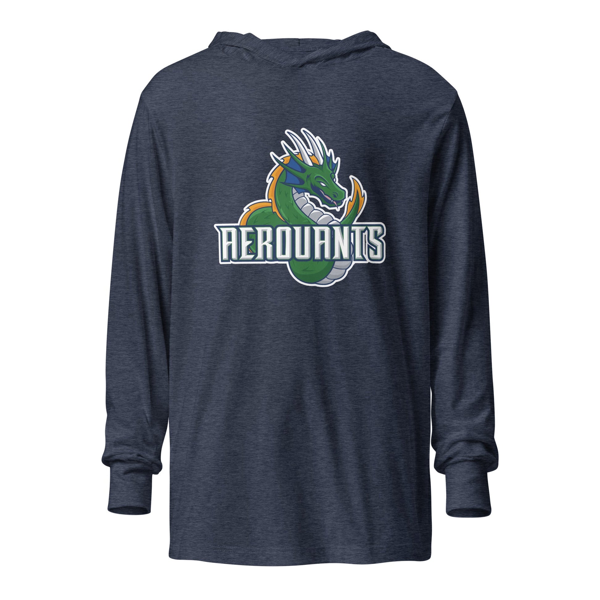 Performance | Hooded Long Sleeve T Shirt | Emerald High School Baseball | Dragon Logo