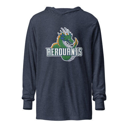 Performance | Hooded Long Sleeve T Shirt | Emerald High School Baseball | Dragon Logo