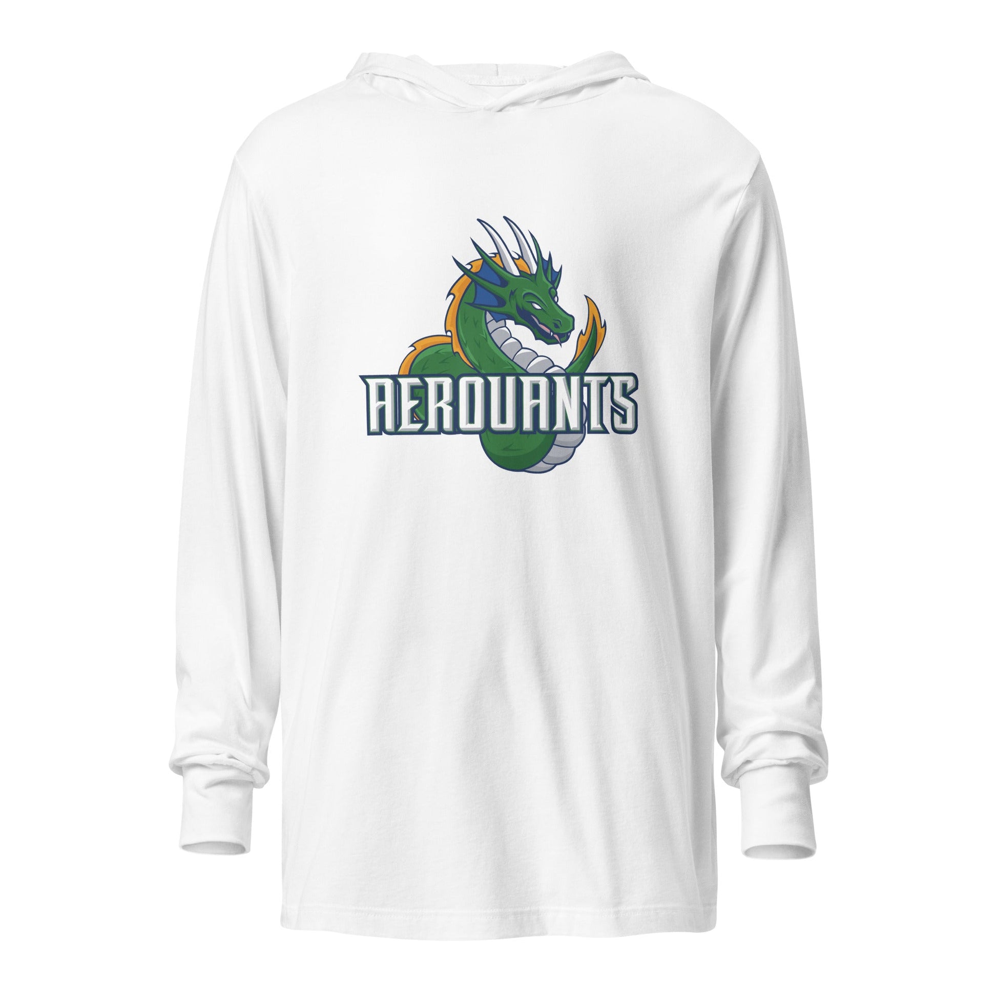 Performance | Hooded Long Sleeve T Shirt | Emerald High School Baseball | Dragon Logo