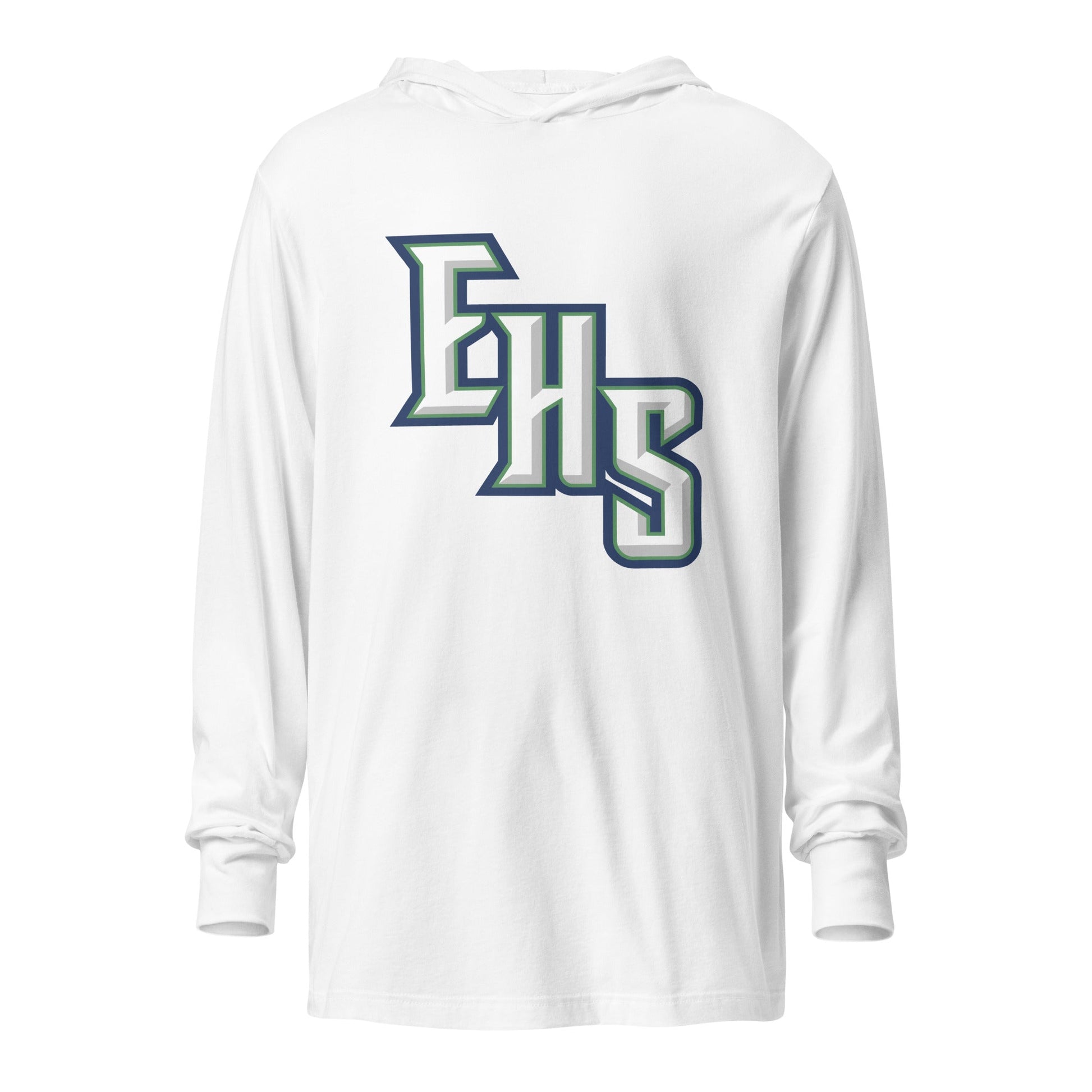 Performance | Hooded Long Sleeve T Shirt | Emerald High School Baseball | EHS Logo