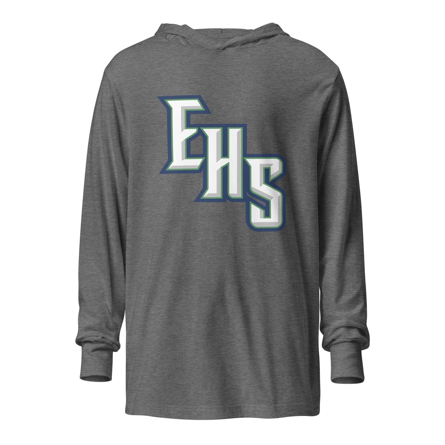 Performance | Hooded Long Sleeve T Shirt | Emerald High School Baseball | EHS Logo