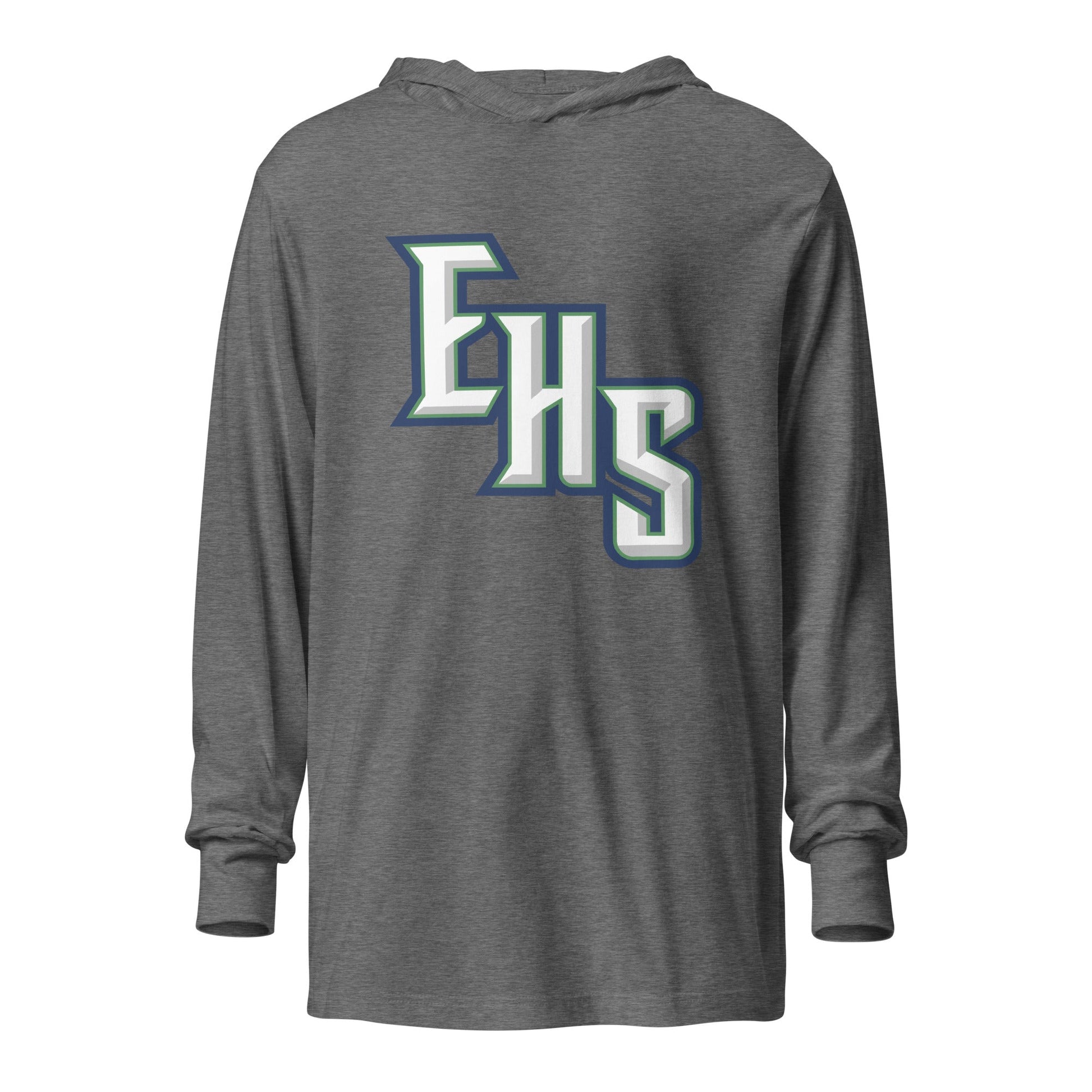 Performance | Hooded Long Sleeve T Shirt | Emerald High School Baseball | EHS Logo