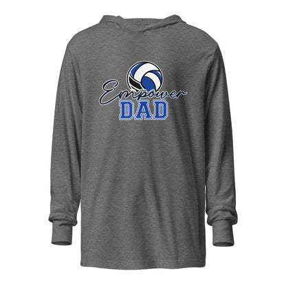 Performance | Hooded Long Sleeve T Shirt | Empower Volleyball Club | Dad Crest Logo