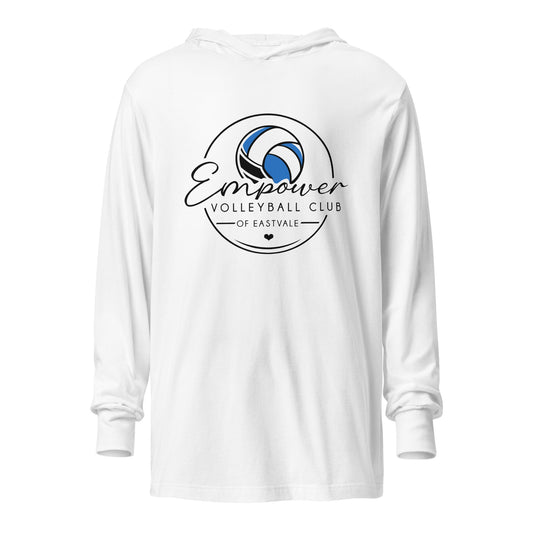 Performance | Hooded Long Sleeve T Shirt | Empower Volleyball Club | Icon Logo