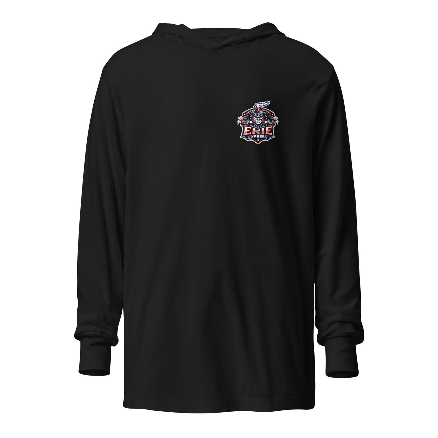 Performance | Hooded Long Sleeve T Shirt | Erie Express Football | Badge Logo