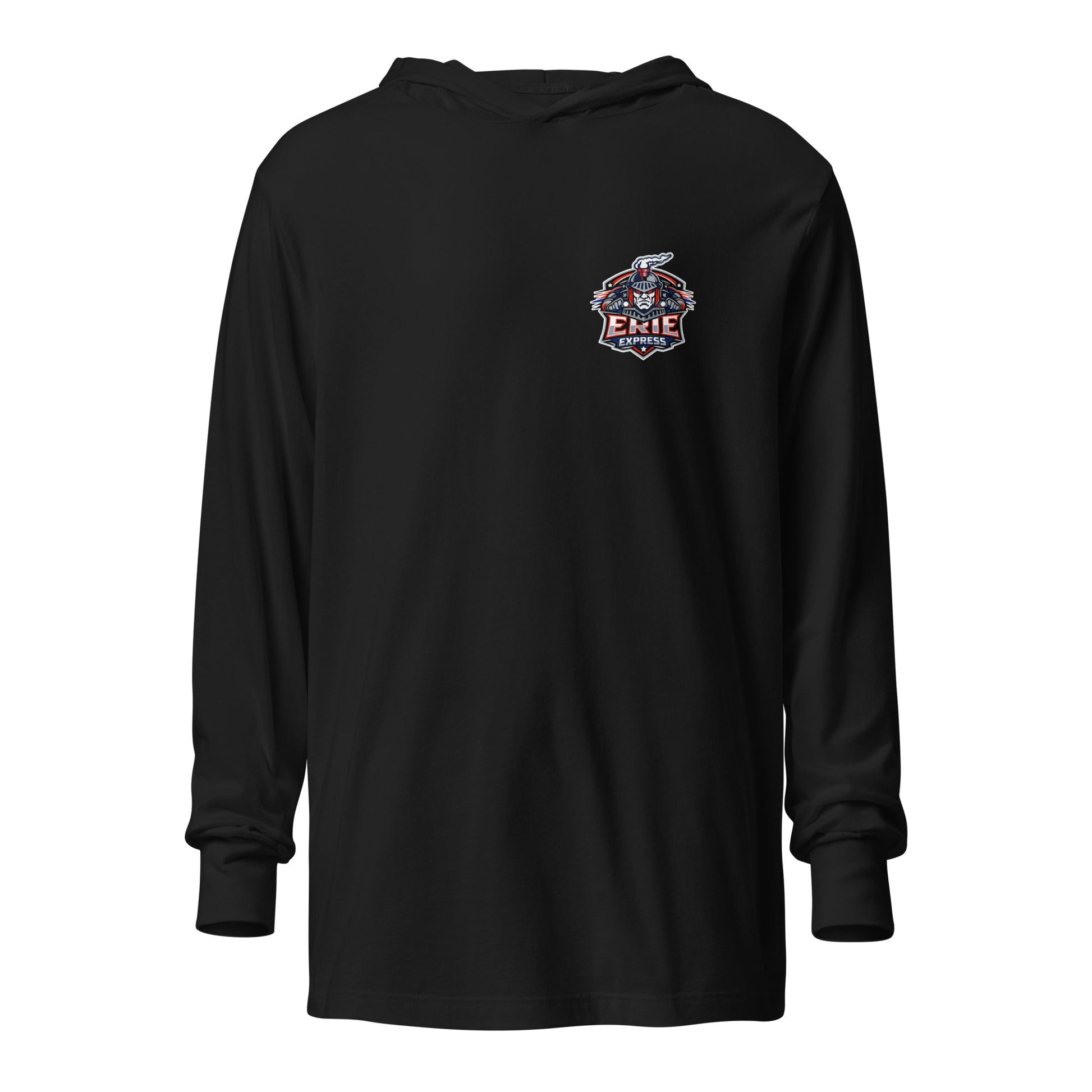 Performance | Hooded Long Sleeve T Shirt | Erie Express Football | Badge Logo