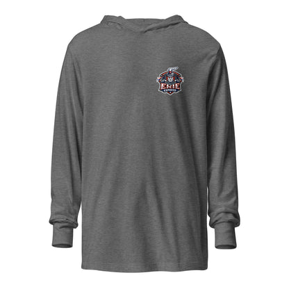 Performance | Hooded Long Sleeve T Shirt | Erie Express Football | Badge Logo