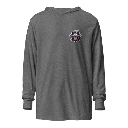 Performance | Hooded Long Sleeve T Shirt | Erie Express Football | Badge Logo