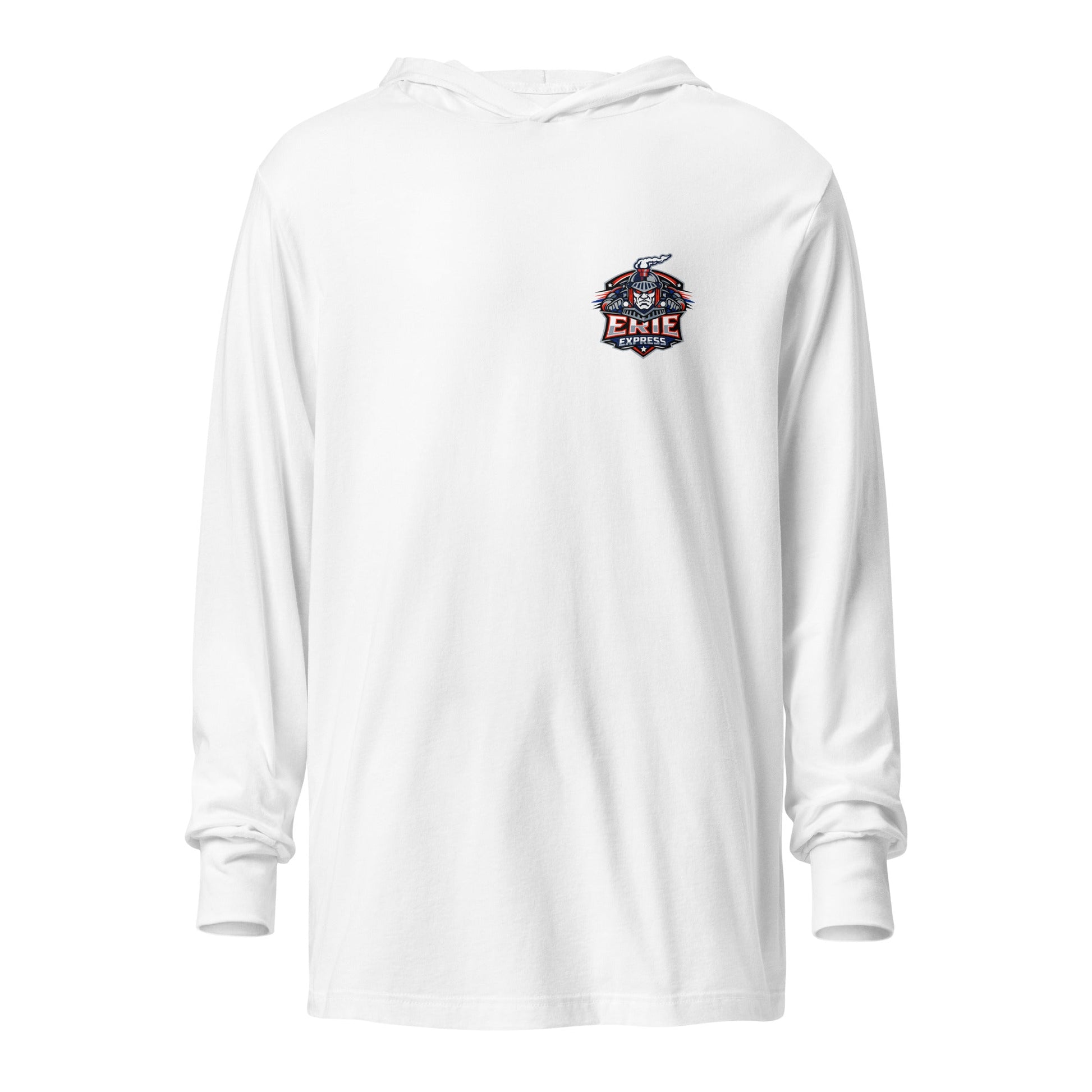 Performance | Hooded Long Sleeve T Shirt | Erie Express Football | Badge Logo