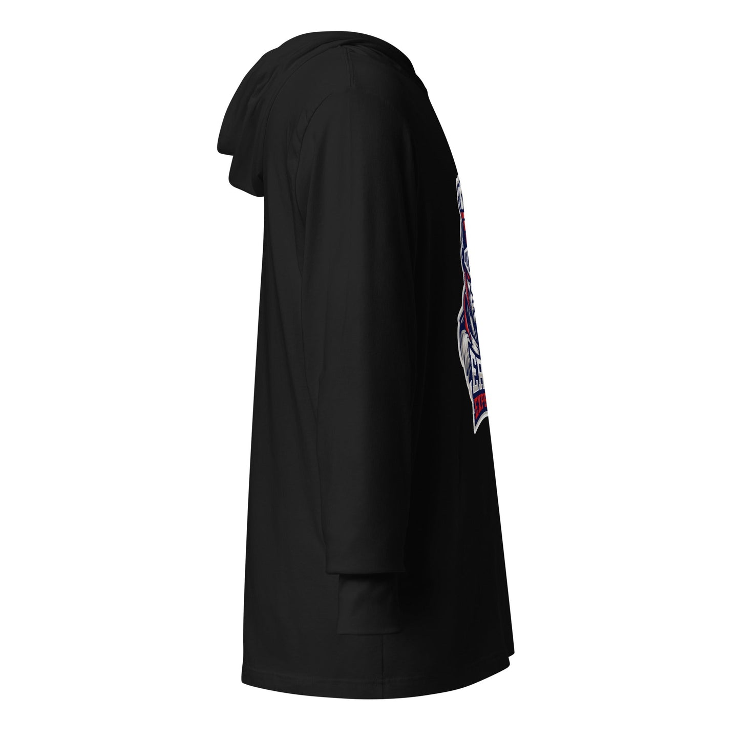 Performance | Hooded Long Sleeve T Shirt | Erie Express Football | Mascot Logo