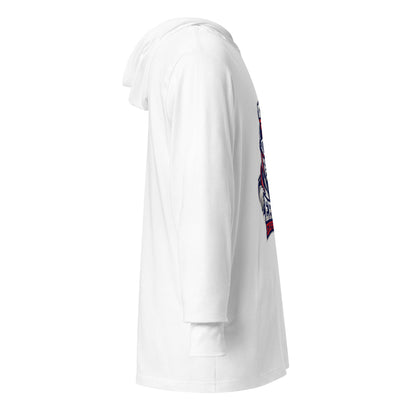 Performance | Hooded Long Sleeve T Shirt | Erie Express Football | Mascot Logo