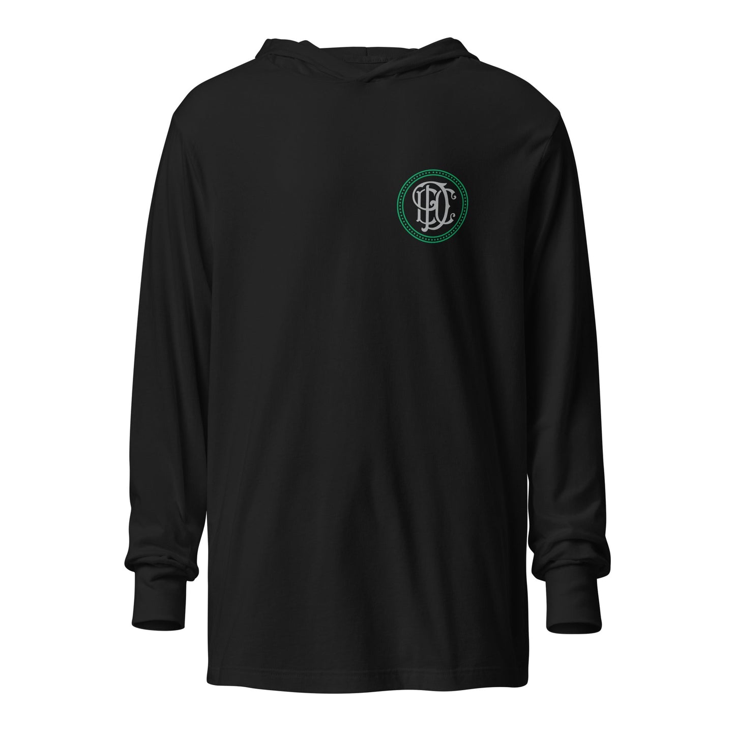 Performance | Hooded Long Sleeve T Shirt | Esprit de Corps Dance Co., LLC | Badge Logo