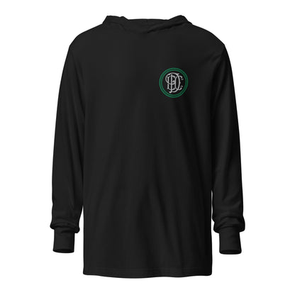Performance | Hooded Long Sleeve T Shirt | Esprit de Corps Dance Co., LLC | Badge Logo