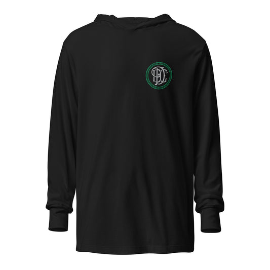 Performance | Hooded Long Sleeve T Shirt | Esprit de Corps Dance Co., LLC | Badge Logo