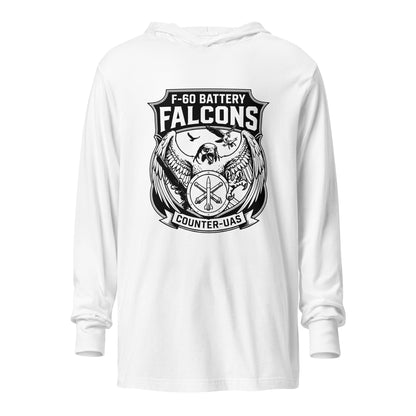 Performance | Hooded Long Sleeve T Shirt | F - 60th ADA | Falcon Shield Logo