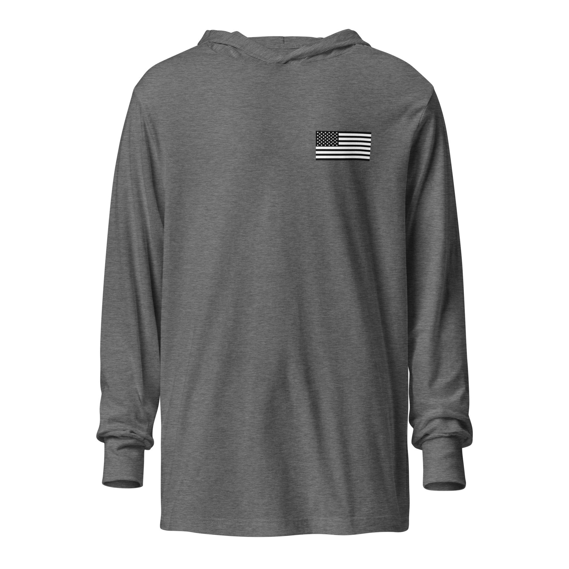 Performance | Hooded Long Sleeve T Shirt | F - 60th ADA | Flag Logo