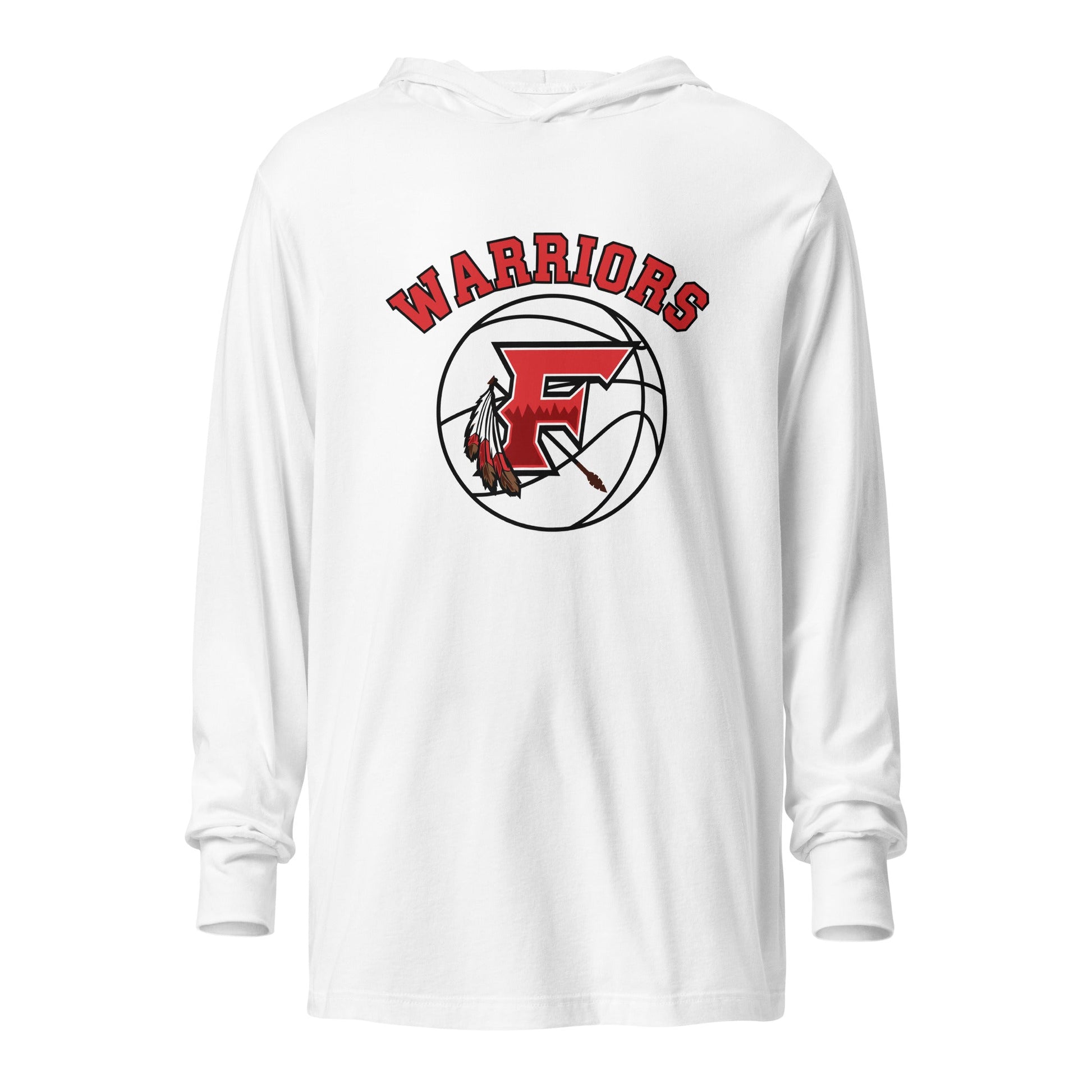 Performance | Hooded Long Sleeve T Shirt | Fallbrook Basketball | Warriors Logo