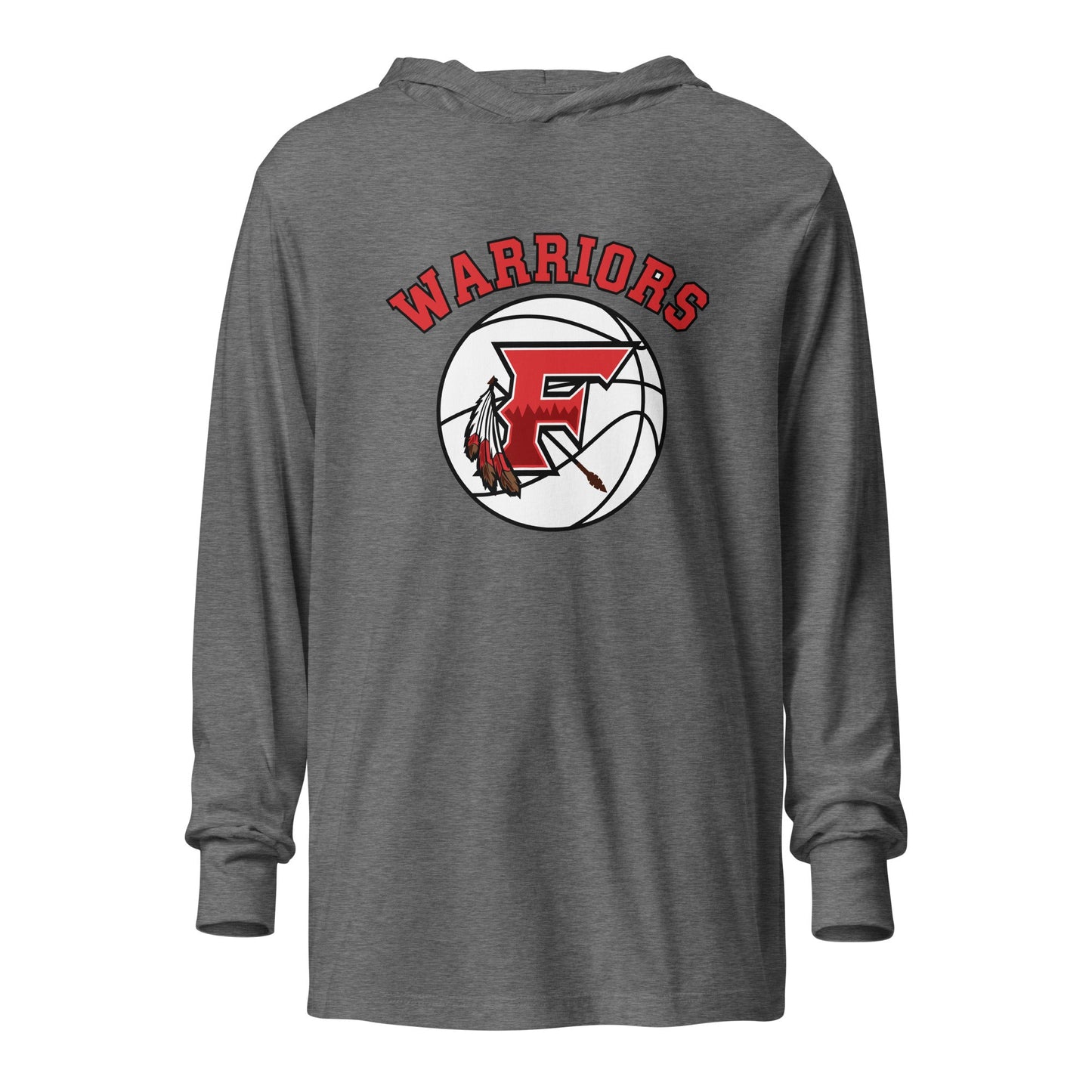 Performance | Hooded Long Sleeve T Shirt | Fallbrook Basketball | Warriors Logo
