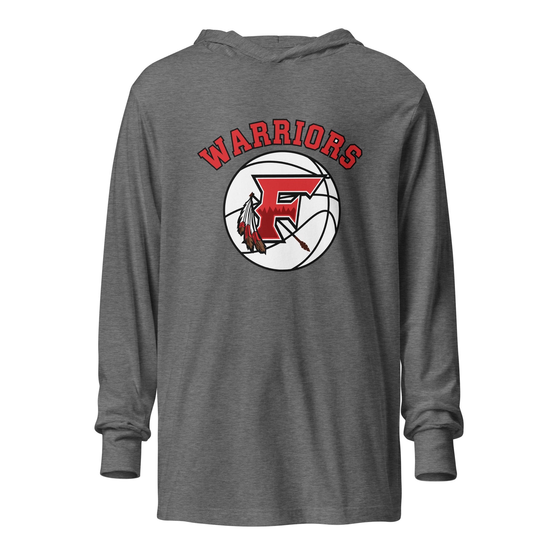 Performance | Hooded Long Sleeve T Shirt | Fallbrook Basketball | Warriors Logo
