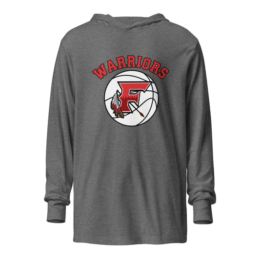 Performance | Hooded Long Sleeve T Shirt | Fallbrook Basketball | Warriors Logo