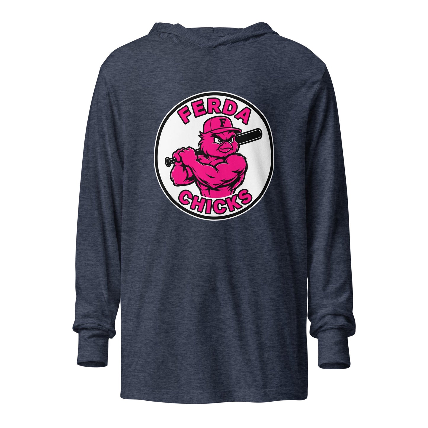 Performance | Hooded Long Sleeve T Shirt | FerDa Chicks | Badge Logo